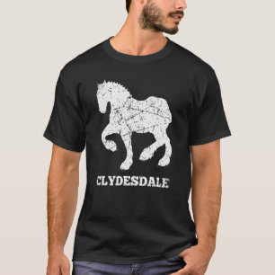 Clydesdale Clydesdale Ruiter Reuzen Voeten Paard T-shirt