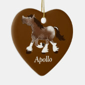 CLYDESDALE Draft Horse Custom Ornament (Rechts)