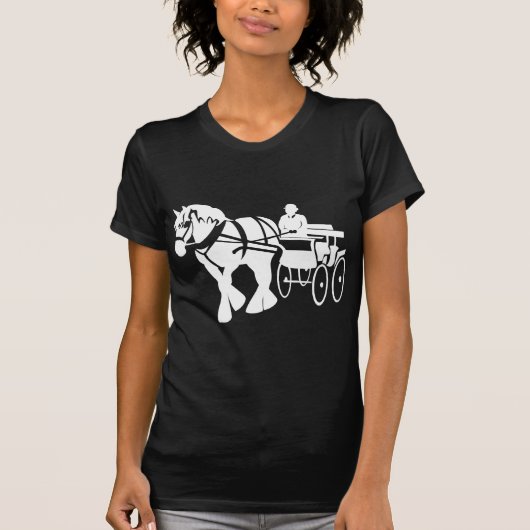 Clydesdale Draft Horse Driving T-shirt (Voorkant)