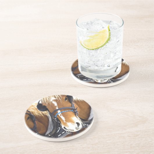 Clydesdale Draft Horse Onderzetters (Zijkant)