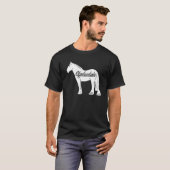 Clydesdale Draft Horse Pun Horseback Riding T-shirt (Voorkant volledig)