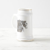 Clydesdale Draft Horse Team Bierpul (Voorkant links)