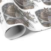 Clydesdale Draft Horse Team Cadeaupapier (Rol Hoek)