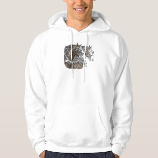 Clydesdale Draft Horse Team Hoodie (Voorkant)