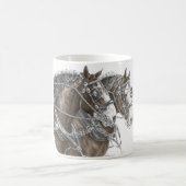 Clydesdale Draft Horse Team Koffiemok (Center)