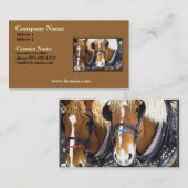 Clydesdale Draft Horse Visitekaartje (Voorkant / Achterkant)