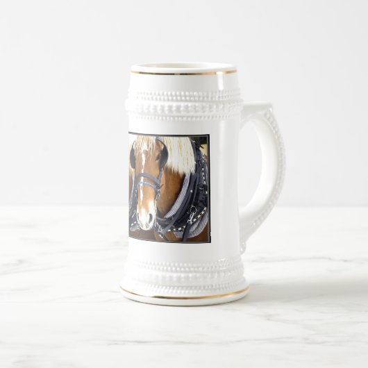 Clydesdale Draft Horses Beer Mok (Voorkant rechts)