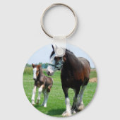Clydesdale en Filly Sleutelhanger (Voorkant)