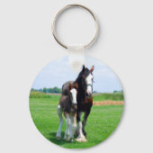 Clydesdale en filly sleutelhanger (Voorkant)