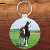 Clydesdale en filly sleutelhanger (Voorkant)