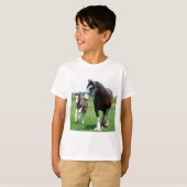 Clydesdale en Filly T-shirt (Voorkant volledig)