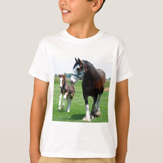 Clydesdale en Filly T-shirt (Voorkant)