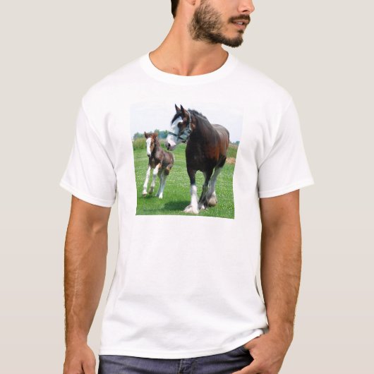 Clydesdale en Filly T-shirt (Voorkant)