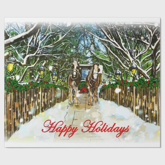 Clydesdale Holiday inpakpapier (Vlak)