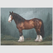 Clydesdale Horse Decoupage Tissuepapier (Voorkant)