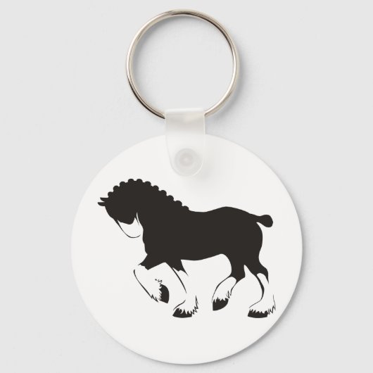 Clydesdale Horse Sleutelhanger (Voorkant)