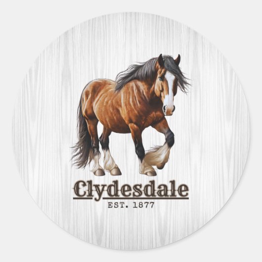 Clydesdale Horse Stickers (Voorkant)