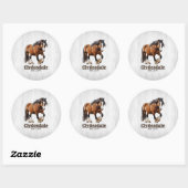 Clydesdale Horse Stickers (Vel)