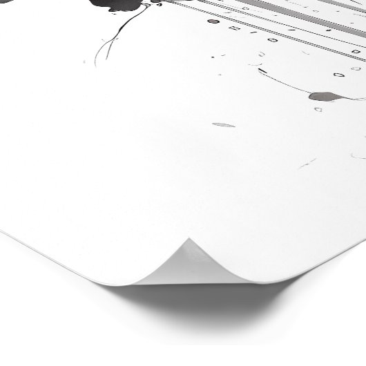 Clydesdale Ink Portret Poster (Hoek)