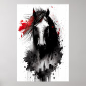 Clydesdale Ink Portret Poster (Voorkant)