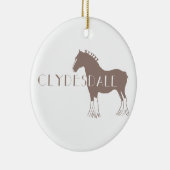 Clydesdale Keramisch Ornament (Rechts)