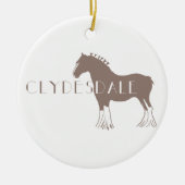 Clydesdale Keramisch Ornament (Voorkant)