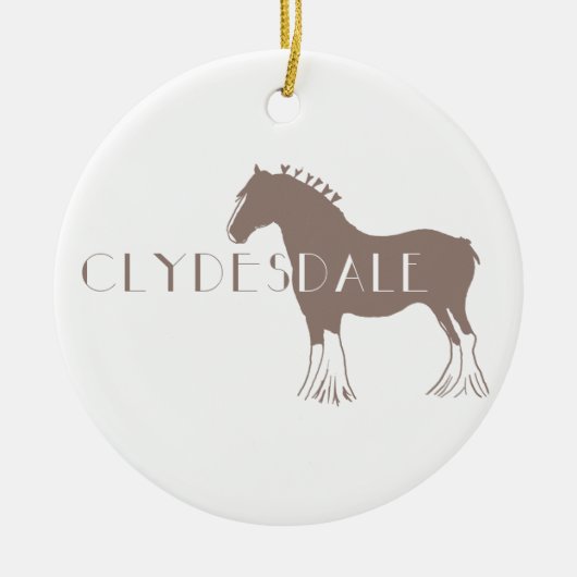 Clydesdale Keramisch Ornament (Voorkant)