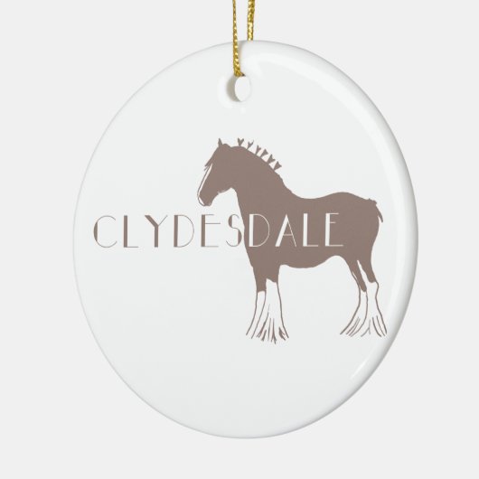 Clydesdale Keramisch Ornament (Links)