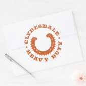 Clydesdale MTB "Heavy Duty"-Sticker Ronde Sticker (Envelop)