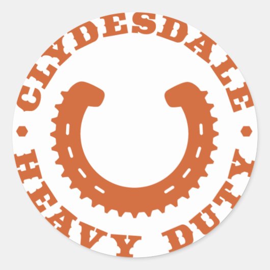 Clydesdale MTB "Heavy Duty"-Sticker Ronde Sticker (Voorkant)