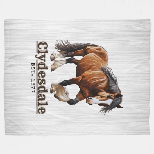Clydesdale Paard Deken (Voorkant (Horizontaal))