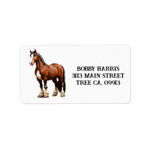 Clydesdale paard etiket