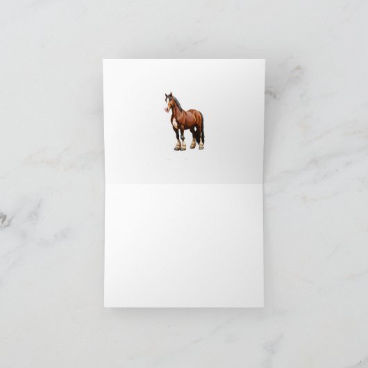 Clydesdale paard kaart (Binnen)