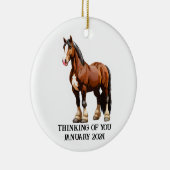 Clydesdale paard keramisch ornament (Rechts)