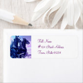 Clydesdale Paard Retouradres Label (Insitu)