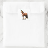 Clydesdale paard vierkante sticker (Tas)