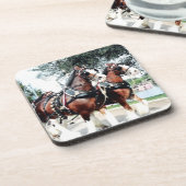 Clydesdale paarden bier onderzetter (Linkerzijde)