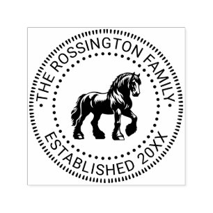 Clydesdale Paarden Familienaam Datum Opgericht NT  Zelfinktende Stempel