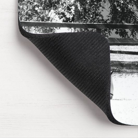 Clydesdale paarden Grazende (zwart-wit) mousep Muismat (Hoek)