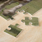 Clydesdale paarden in een veld, Northumberland, Legpuzzel (Zijkant)