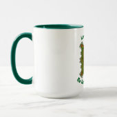 Clydesdale paarden in hun harnas.Groen Lijst Mok (Links)