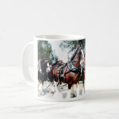 Clydesdale paarden koffiemok (Voorkant links)