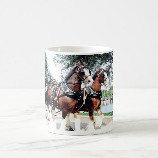 Clydesdale paarden koffiemok (Center)