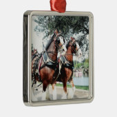 Clydesdale paarden metalen ornament (Rechts)