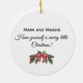 Clydesdale Paarden op Keramisch Kerstornament Keramisch Ornament (Achterkant)