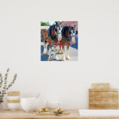 Clydesdale paarden poster (Keuken)