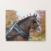 Clydesdale paardenpuzzel legpuzzel (Horizontaal)