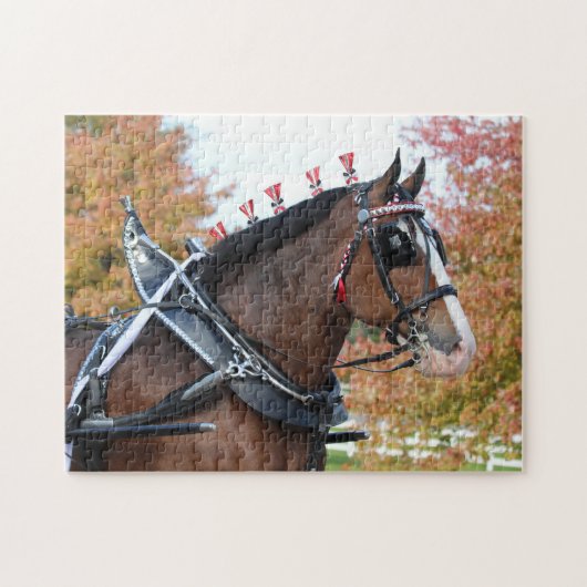 Clydesdale paardenpuzzel legpuzzel (Horizontaal)