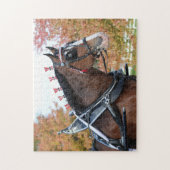 Clydesdale paardenpuzzel legpuzzel (Verticaal)