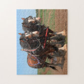 Clydesdale Ploegpaarden. Legpuzzel (Verticaal)